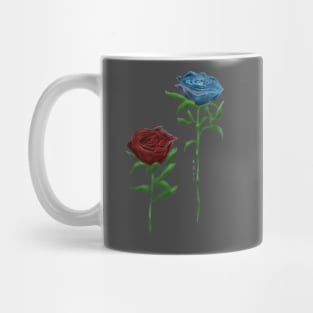 Red and Blue Roses Mug